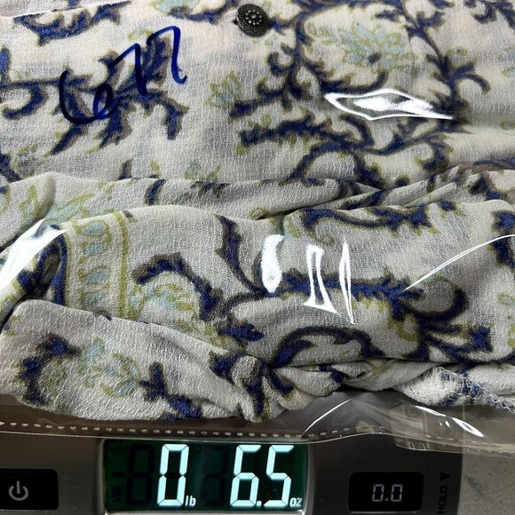 Lucky Brand Top Womens 1X Multicolor Boho Print Flowy Popover Blouse Long Sleeve - Picture 9 of 9